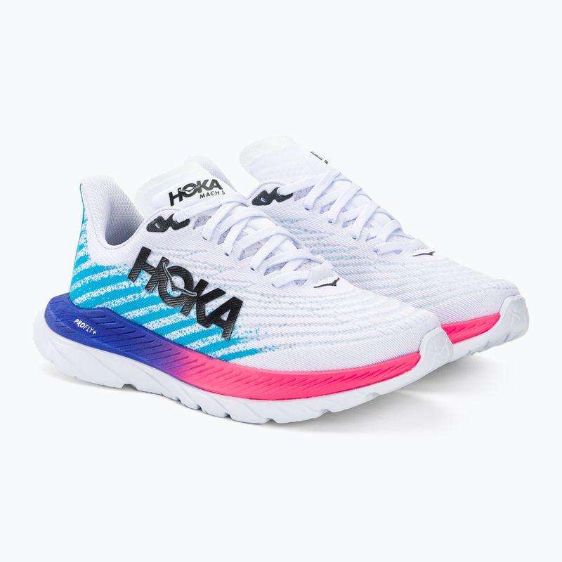 Дамски обувки за бягане HOKA Mach 5 white/scuba blue 5