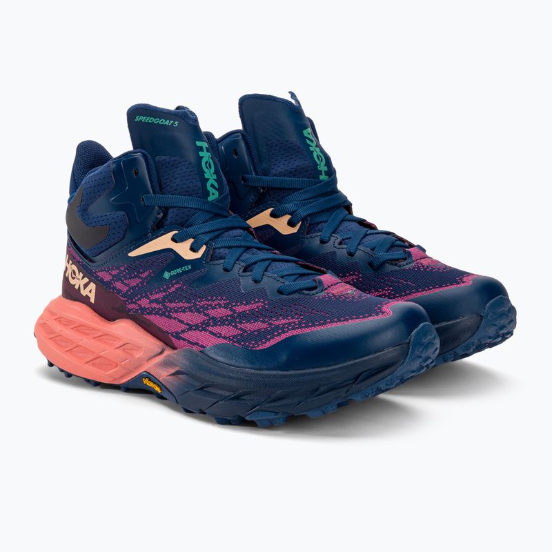 Дамски обувки за бягане HOKA Speedgoat 5 Mid GTX bellwether blue/camellia 4