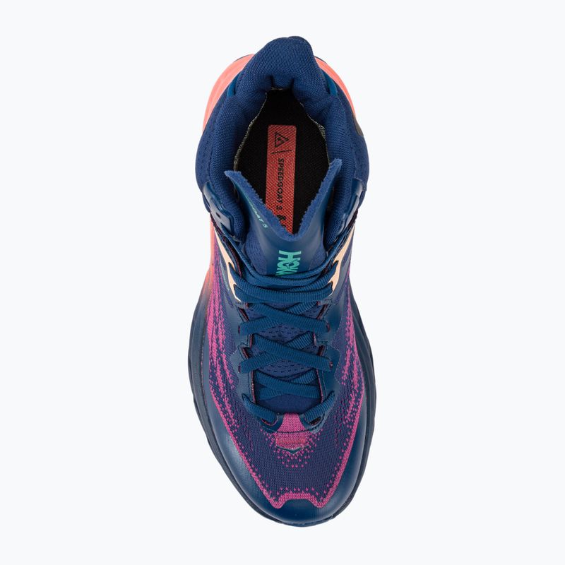 Дамски обувки за бягане HOKA Speedgoat 5 Mid GTX bellwether blue/camellia 6