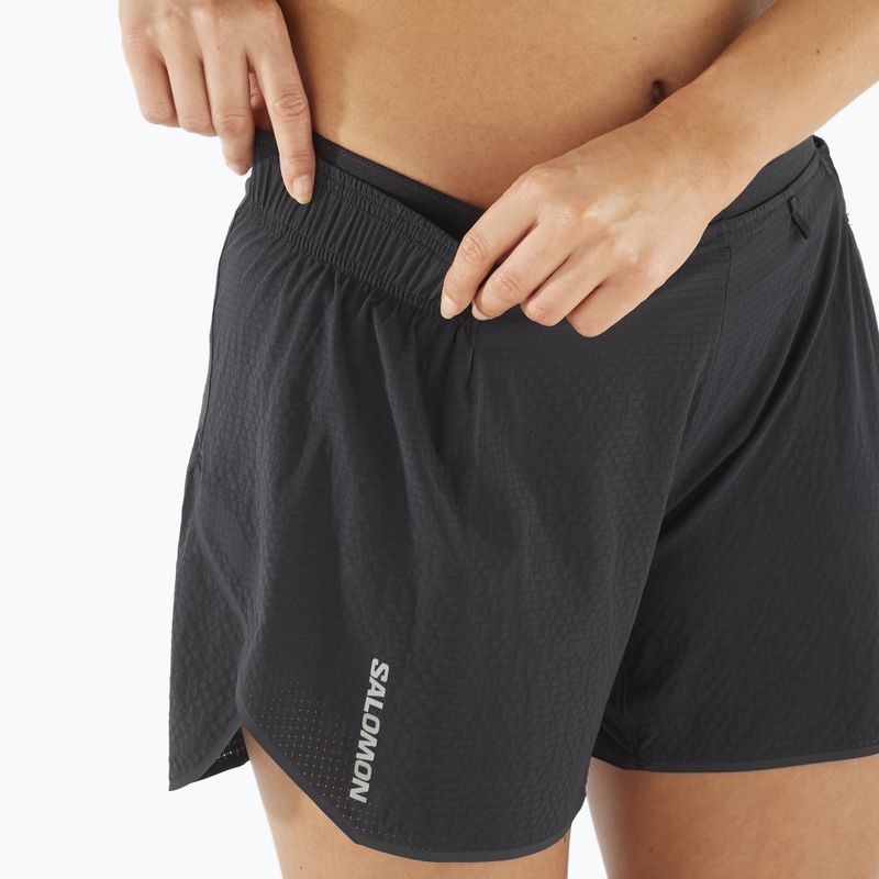 Дамски къси панталони за бягане Salomon Sense Aero 5'' deep black / peris 4