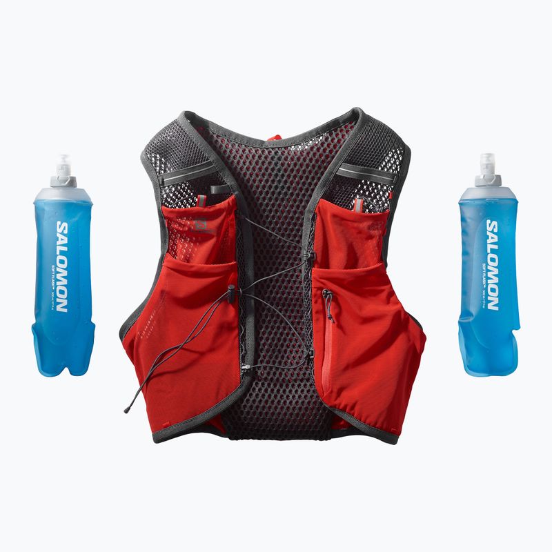Salomon Active Skin 4 комплект раница за бягане червена LC1909200 3