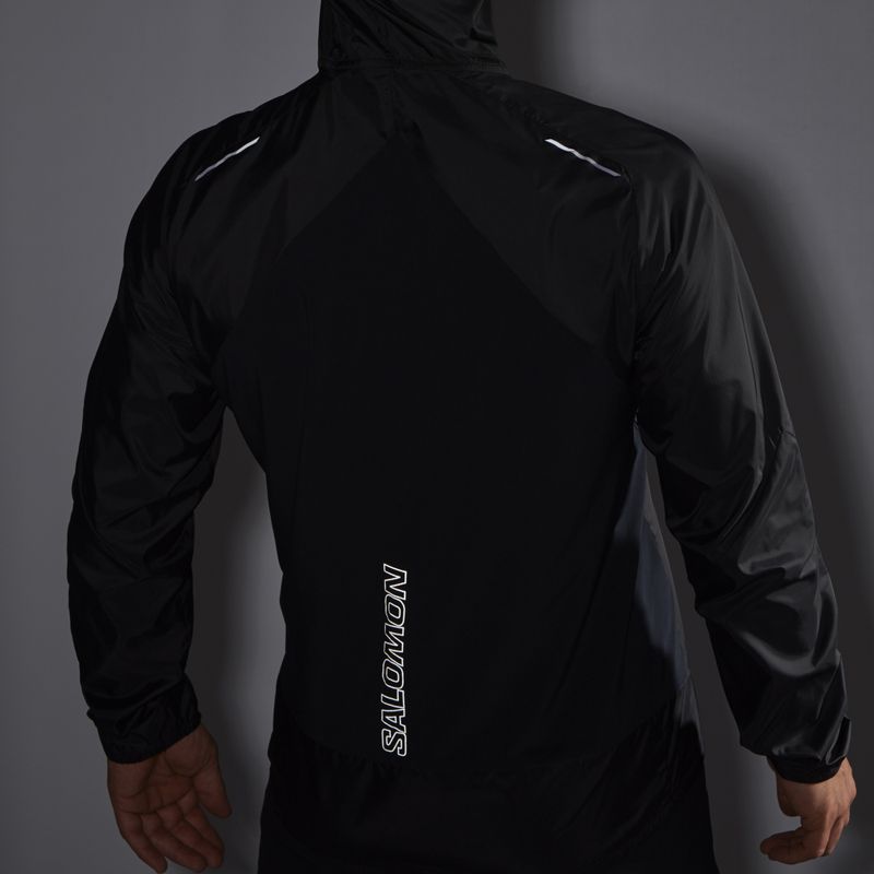 Мъжко яке за бягане Salomon Cross Wind deep black 3