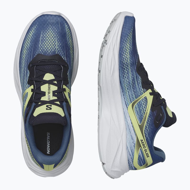 Мъжки обувки за бягане Salomon Aero Glide blue ashes/dark sapphire/sunny lime 16