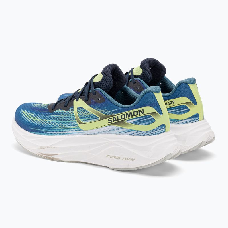Мъжки обувки за бягане Salomon Aero Glide blue ashes/dark sapphire/sunny lime 3