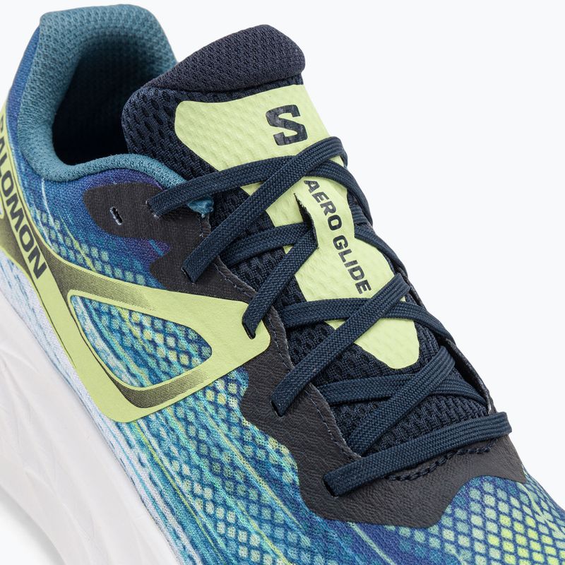 Мъжки обувки за бягане Salomon Aero Glide blue ashes/dark sapphire/sunny lime 8