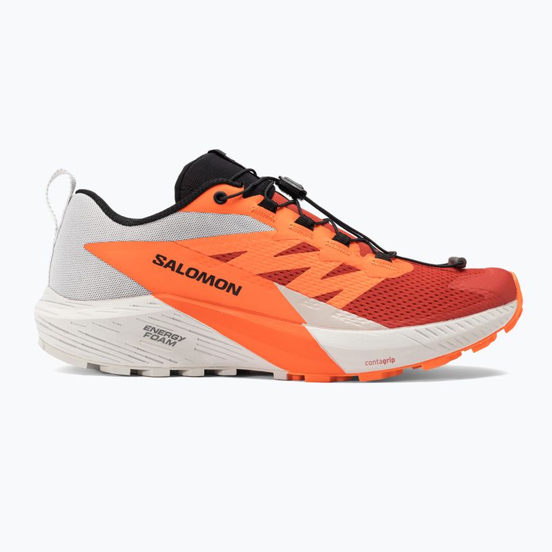 Мъжки обувки за бягане Salomon Sense Ride 5 lunar rock/shocking orange/fiery red 2