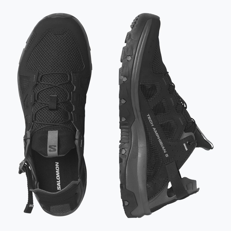 Мъжки обувки за туризъм Salomon Techamphibian 5 black/magnet/monument 15