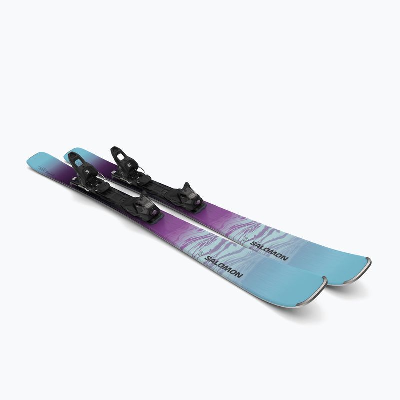 Дамски ски за спускане Salomon Stance W80 + автомати M10 GW black/dewberry/bleached aqua 3