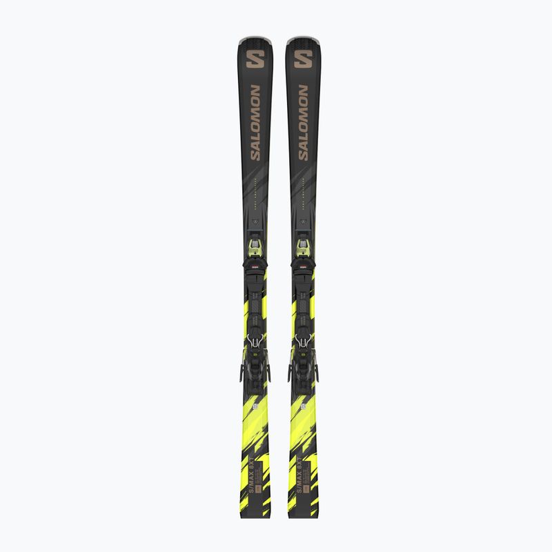 Ски за спускане Salomon S/Max 8 XT + M11 GW black/driftwood/safety yellow 6