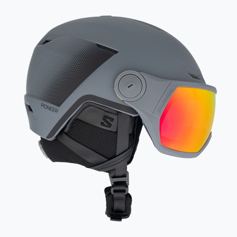 Ски каска Salomon Pioneer LT Visor S2 абанос/червено 4