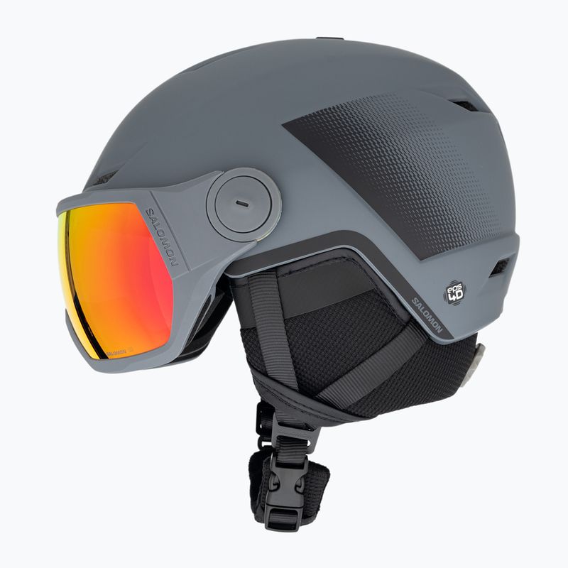 Ски каска Salomon Pioneer LT Visor S2 абанос/червено 5