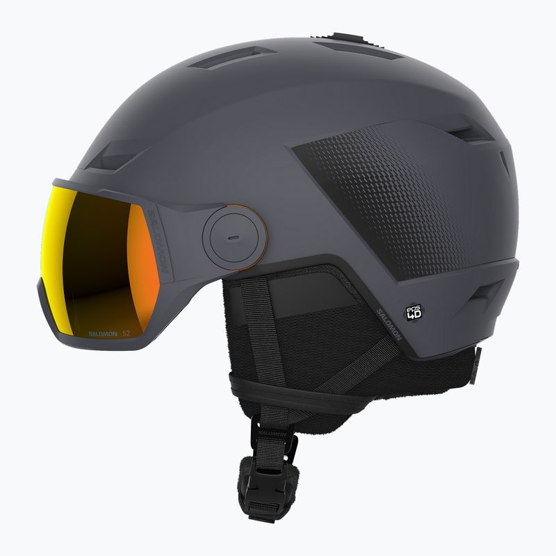 Ски каска Salomon Pioneer LT Visor S2 абанос/червено 8