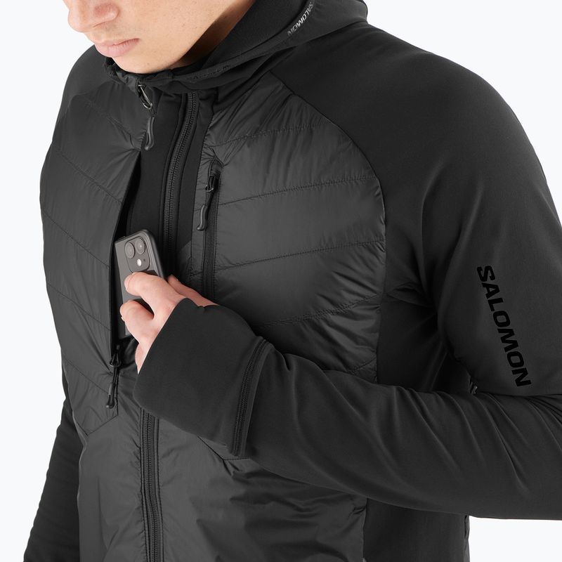 Мъжко хибридно яке Salomon Elixir Hybrid Hoodie Insulated deep black 4