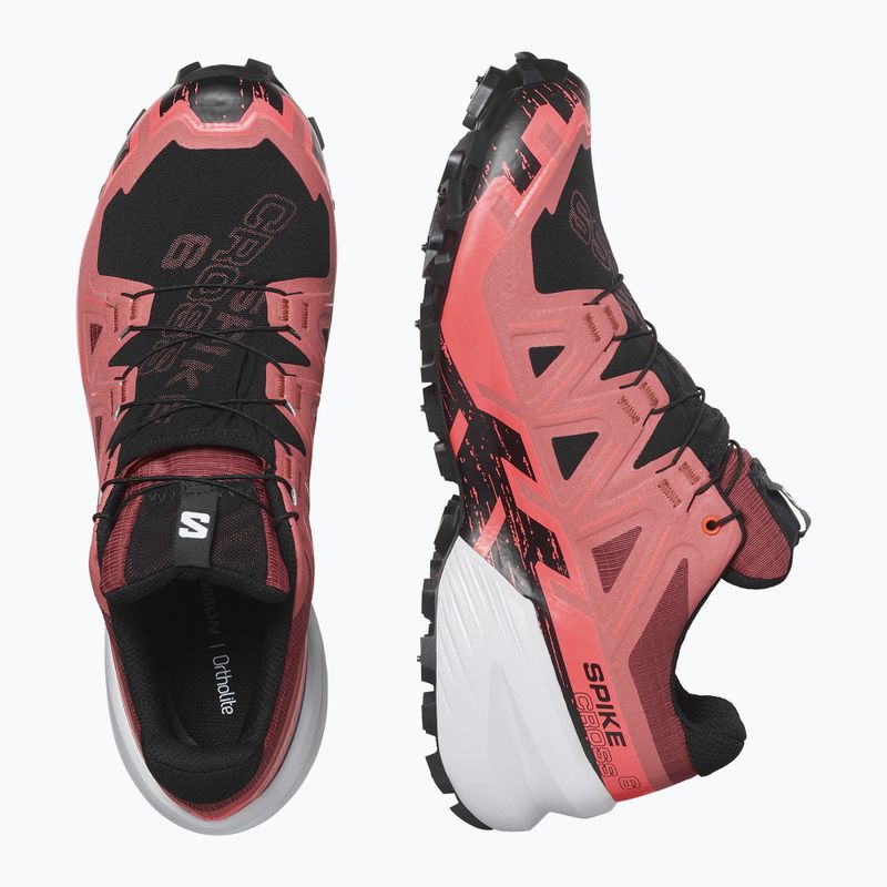 Мъжки обувки за бягане Salomon Spikecross 6 GTX cow hide/black/neon flame 12