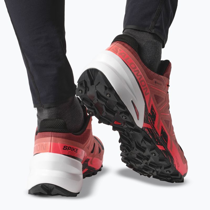 Мъжки обувки за бягане Salomon Spikecross 6 GTX cow hide/black/neon flame 14