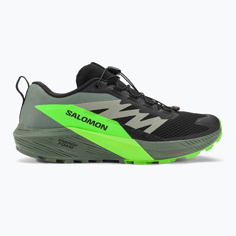 Мъжки обувки за бягане Salomon Sense Ride 5 black/laurel wreath/green gecko 3