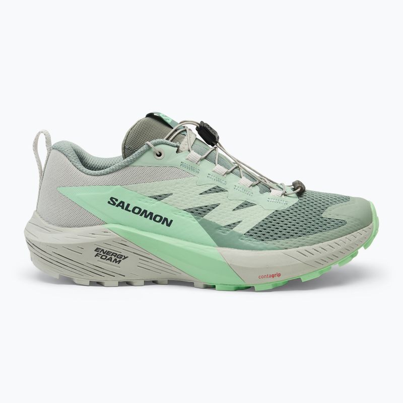 Дамски обувки за бягане Salomon Sense Ride 5 lily pad/metal/green ash 2