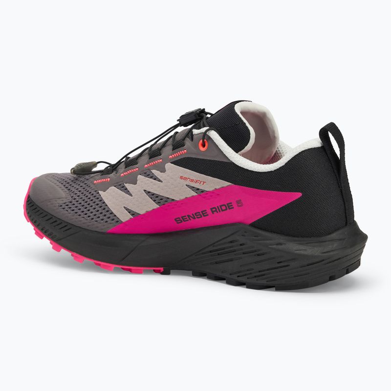 Дамски обувки за бягане Salomon Sense Ride 5 plum kitten/black/pink glo 3