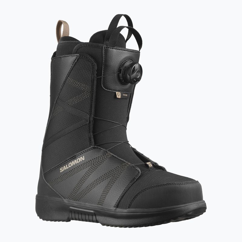 Мъжки ботуши за сноуборд Salomon Titan Boa black/black/roasted cashew 6