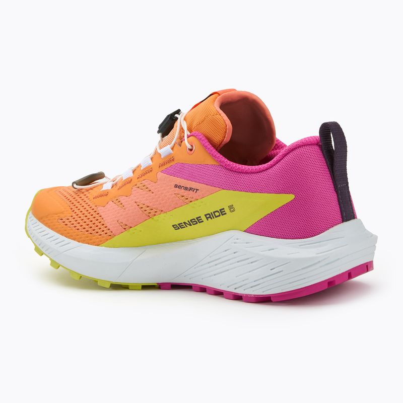 Salomon Sense Ride 5 дамски обувки за бягане bird of paradise/white/sulphur spring 3