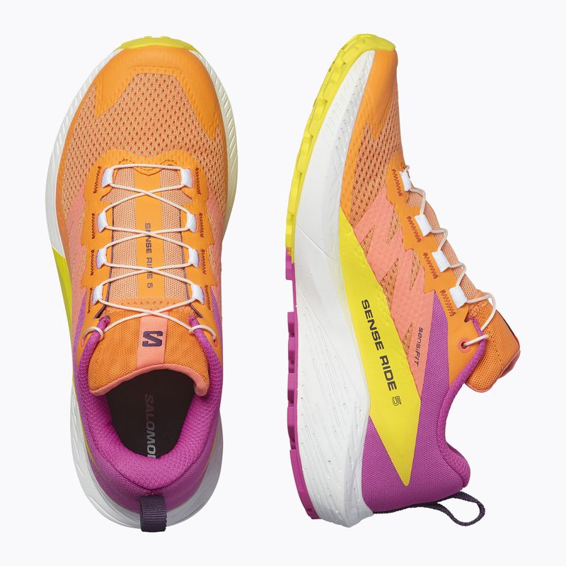 Salomon Sense Ride 5 дамски обувки за бягане bird of paradise/white/sulphur spring 13