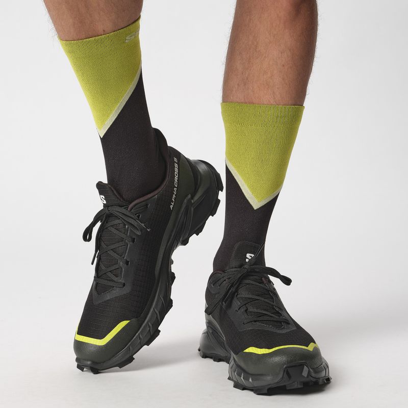 Мъжки обувки за бягане Salomon Alphacross 5 GTX black/peat/sulphur spring 11