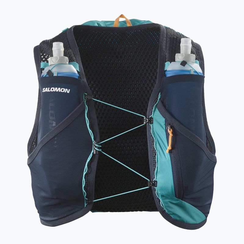 Salomon Active Skin 8 комплект жилетка за бягане таитянски прилив/карбон