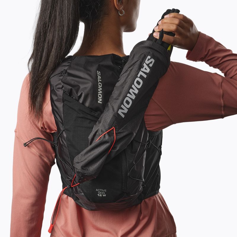 Дамска жилетка за бягане Salomon Active Skin 12 Set black/metal 9