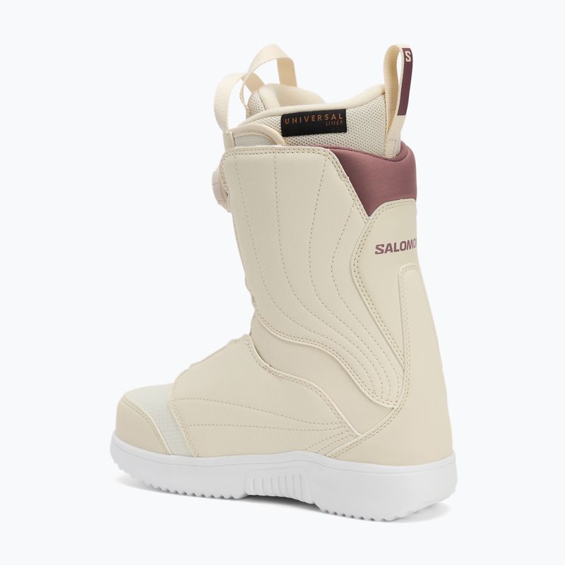 Дамски обувки за сноуборд Salomon Pearl Boa almond milk/vanilla ice/grape shake 2