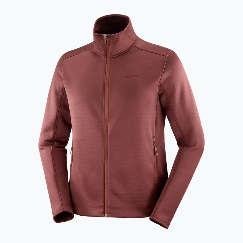 Мъжки Salomon Essential Midwarm Fz rum raisin трекинг суитшърт 6