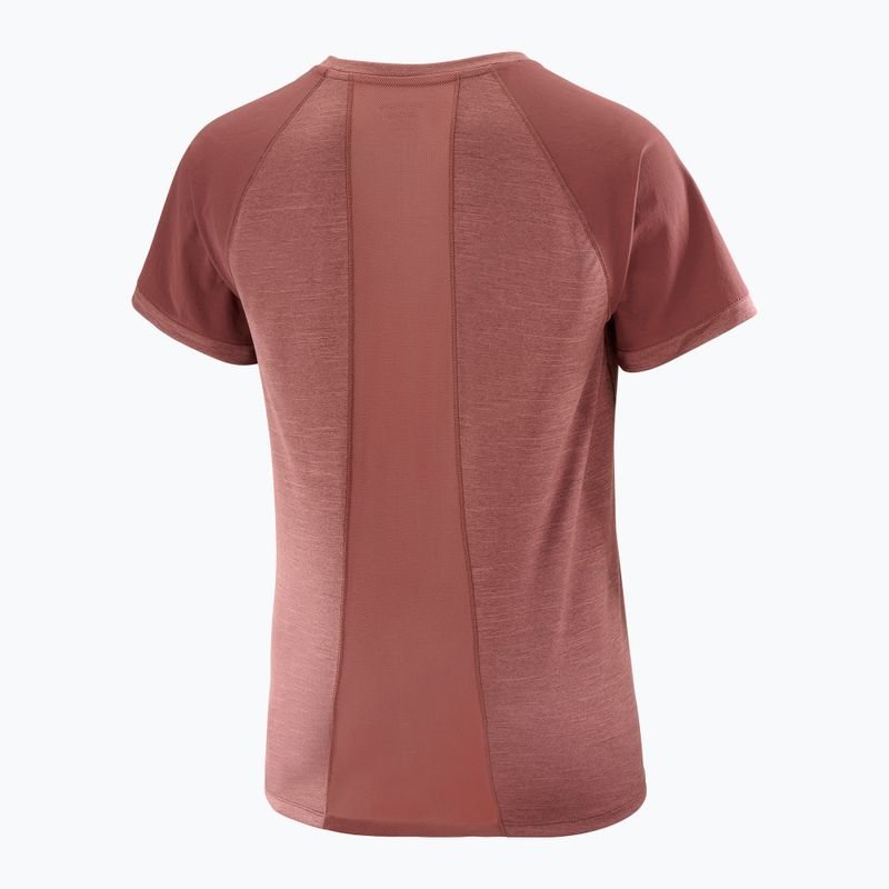 Дамска тениска за трекинг Salomon Outline rum raisin 4