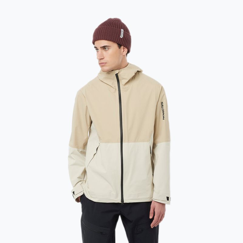 Мъжко дъждобранно яке Salomon Outerpath white pepper/rainy day