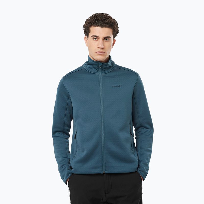 Мъжки потник Salomon Essential Midwarm Fz midnight navy trekking