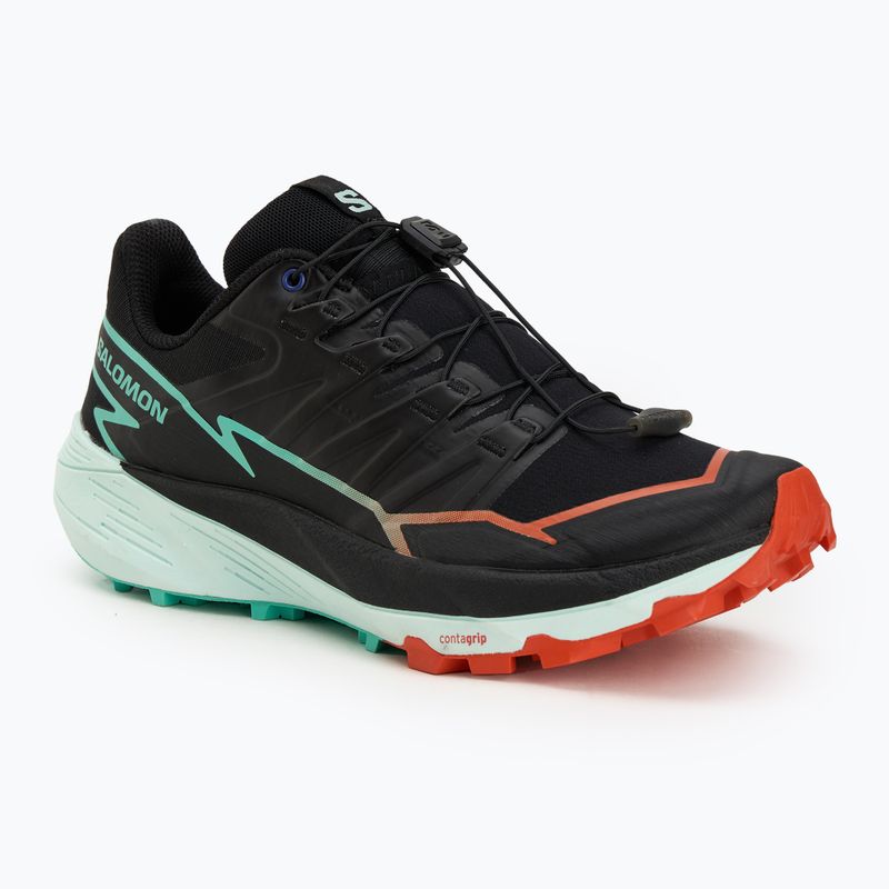 Дамски обувки за бягане Salomon Thundercross black/cherry tomato/electric green