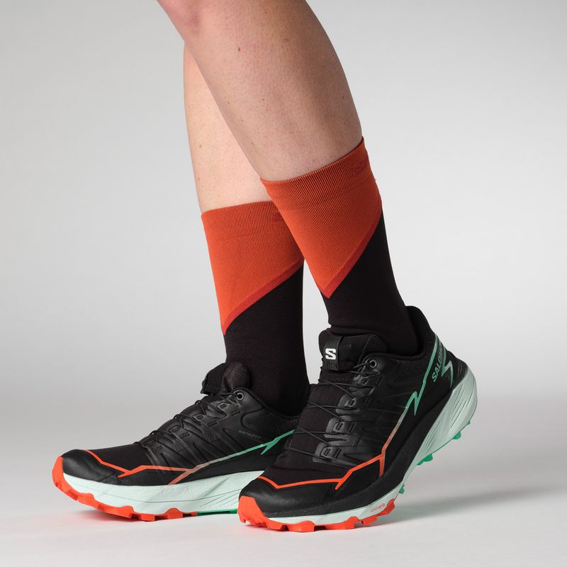 Дамски обувки за бягане Salomon Thundercross black/cherry tomato/electric green 8