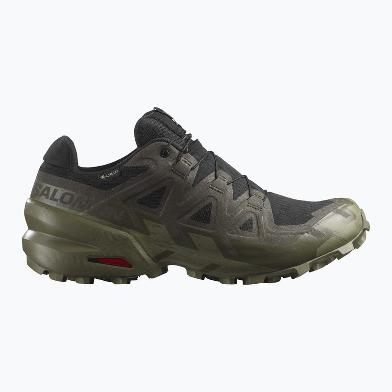 Мъжки маратонки за бягане Salomon Speedcross 6 GTX черно/торф/дълбоко лишейно зелено 2