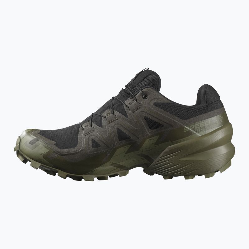 Мъжки маратонки за бягане Salomon Speedcross 6 GTX черно/торф/дълбоко лишейно зелено 3