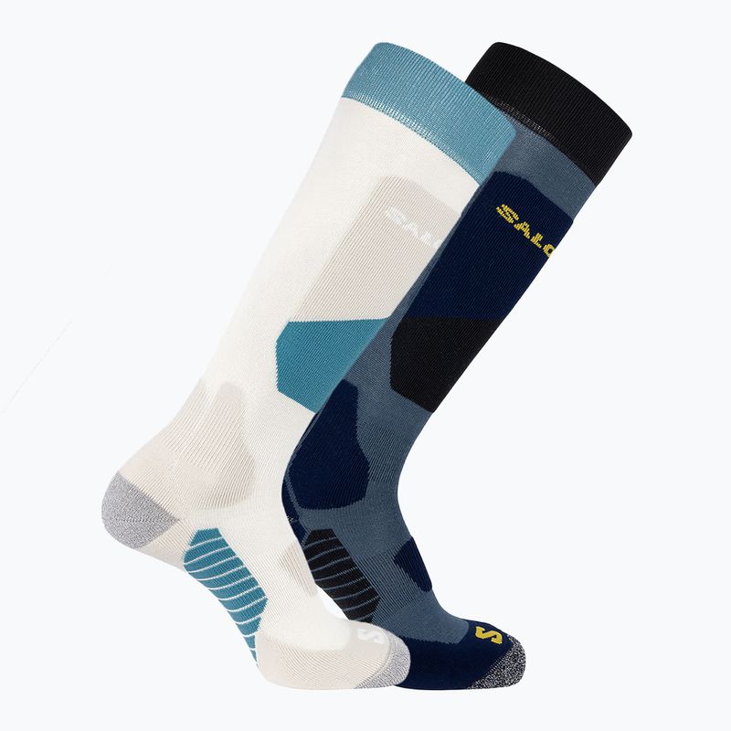 Скиорски чорапи Salomon S/Access 2 чифта copen blue/ egret