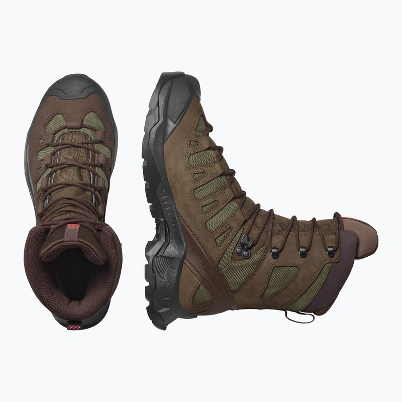 Salomon Quest Tracker High GTX туристически обувки земно кафяво/зелено 13