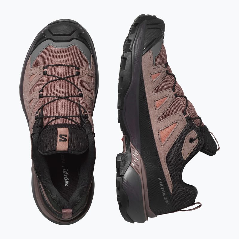 Дамски обувки за трекинг Salomon X ULTRA 360 LTR GTX cognac/peppercorn/black 5