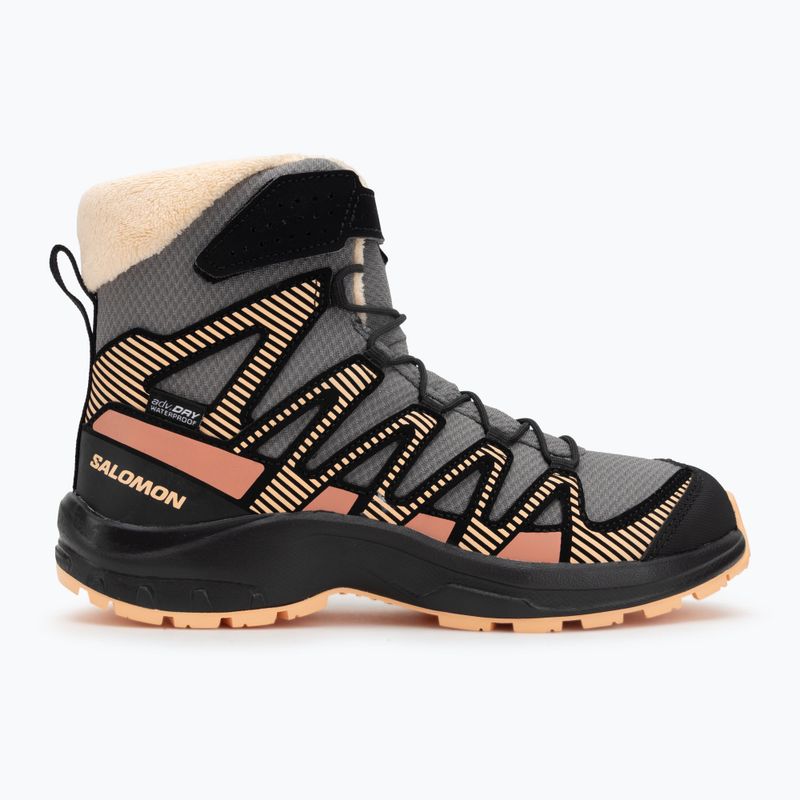 Детски обувки за трекинг Salomon XA Pro V8 Winter CSWP pewter/black/peach fuzz 2
