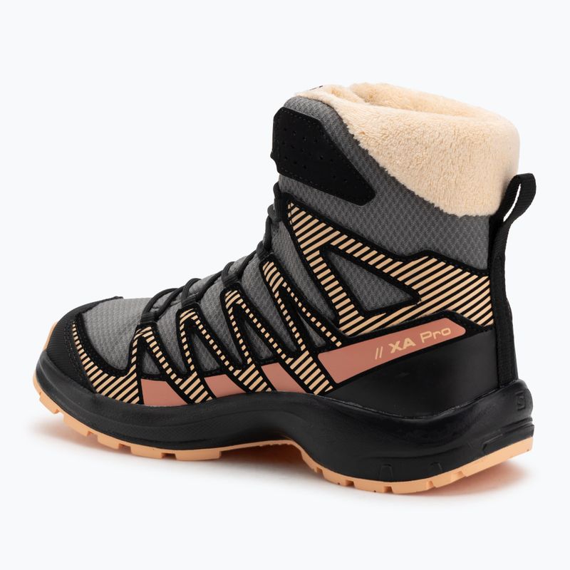 Детски обувки за трекинг Salomon XA Pro V8 Winter CSWP pewter/black/peach fuzz 3