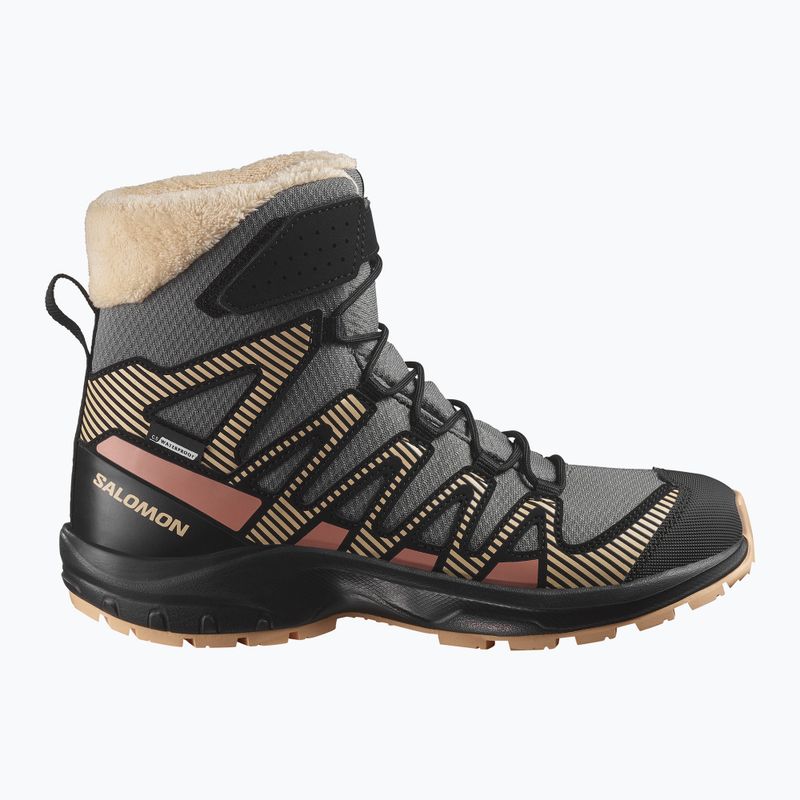 Детски обувки за трекинг Salomon XA Pro V8 Winter CSWP pewter/black/peach fuzz 8