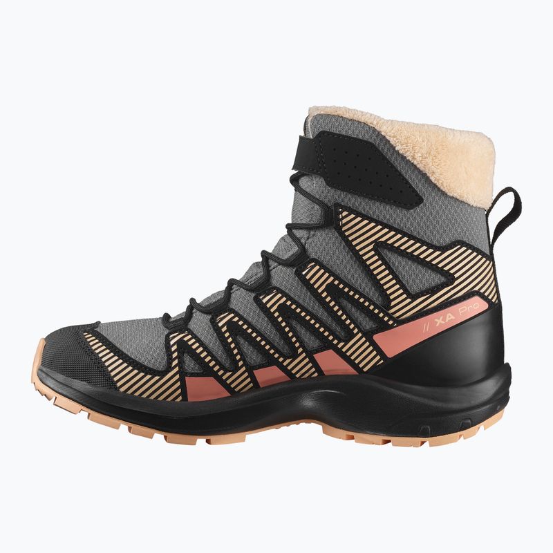 Детски обувки за трекинг Salomon XA Pro V8 Winter CSWP pewter/black/peach fuzz 9