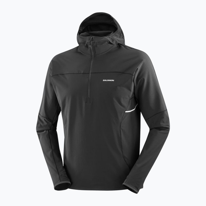 Мъжки потник за бягане Salomon Sense Aero Hybrid Half Zip Hooded deep black 7