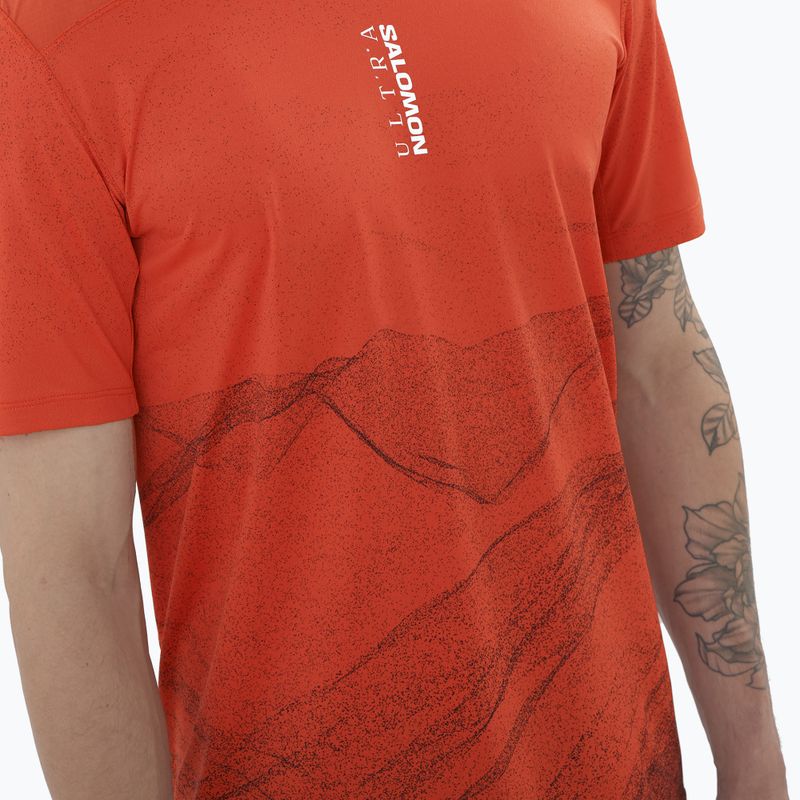 Мъжка тениска за бягане Salomon S/Lab Ultra Tee Aop burnt sienna 3