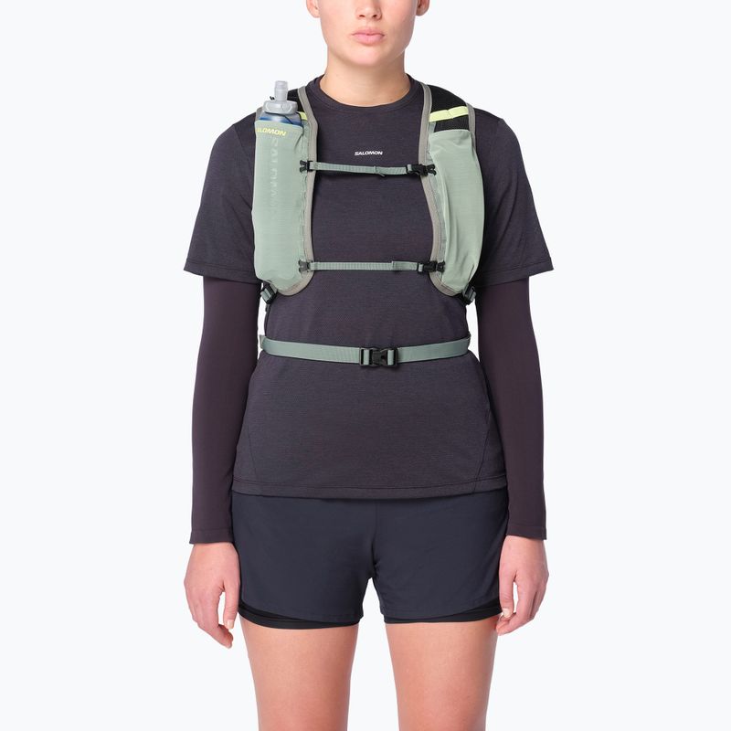 Раница за бягане Salomon Cross 8 green milieu/agave green 4