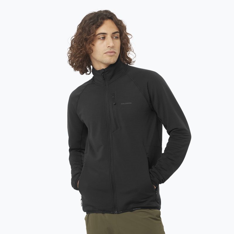 Мъжки потник Salomon Lightwarm Full Zip trekking deep black