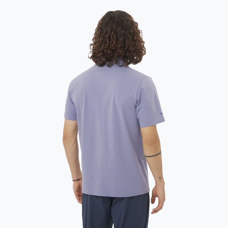 Мъжка тениска Salomon Trackline Polo Blue Granite 2
