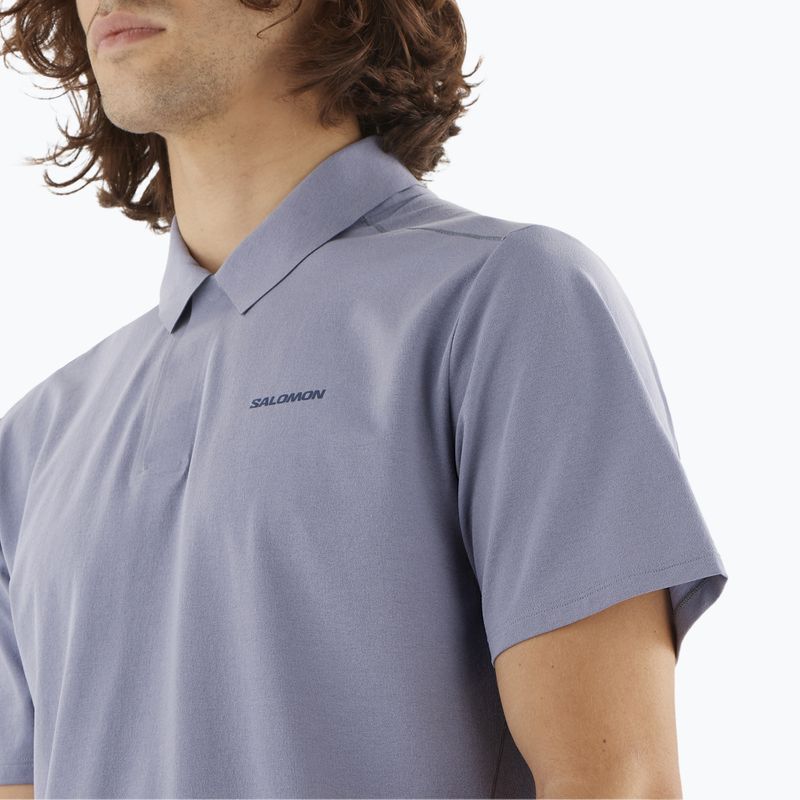 Мъжка тениска Salomon Trackline Polo Blue Granite 3